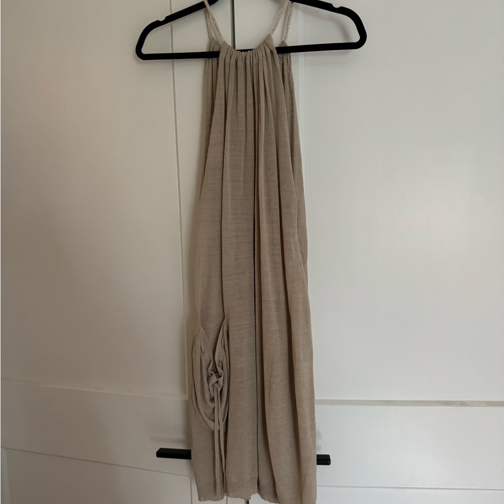 Sarah Pacino Beige Adjustable Dress